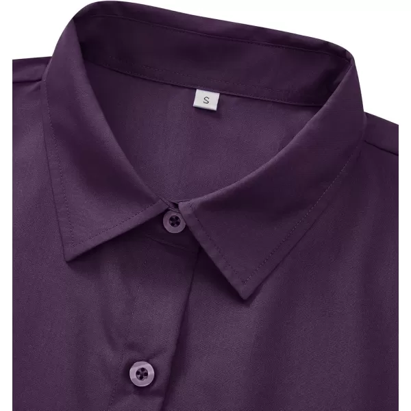 J.VER Womens Button Down Dress Shirts Wrinkle Free Long Sleeve Formal Shirt Solid Casual Work Blouse Collared Top with Pocket