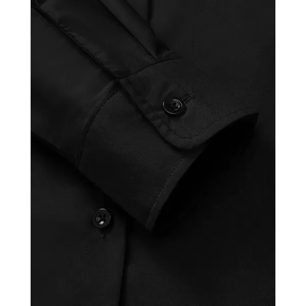 J.VER Womens Button Down Dress Shirts Wrinkle Free Long Sleeve Formal Shirt Solid Casual Work Blouse Collared Top with Pocket