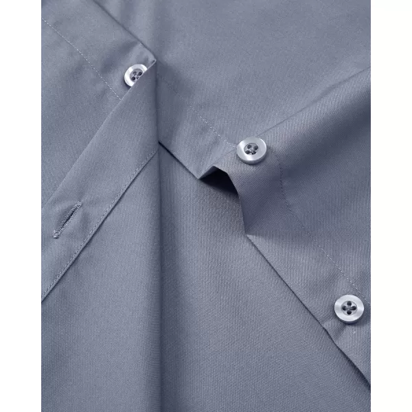 J.VER Womens Button Down Dress Shirts Wrinkle Free Long Sleeve Formal Shirt Solid Casual Work Blouse Collared Top with Pocket