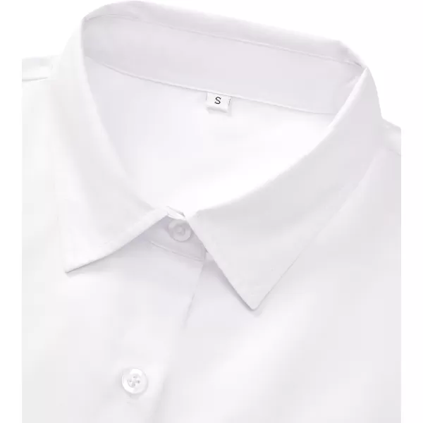 J.VER Womens Button Down Dress Shirts Wrinkle Free Long Sleeve Formal Shirt Solid Casual Work Blouse Collared Top with Pocket