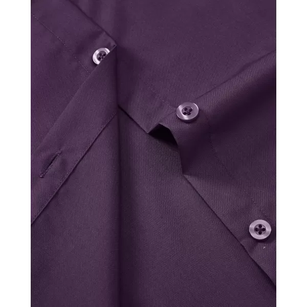 J.VER Womens Button Down Dress Shirts Wrinkle Free Long Sleeve Formal Shirt Solid Casual Work Blouse Collared Top with Pocket