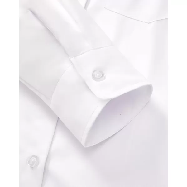 J.VER Womens Button Down Dress Shirts Wrinkle Free Long Sleeve Formal Shirt Solid Casual Work Blouse Collared Top with Pocket