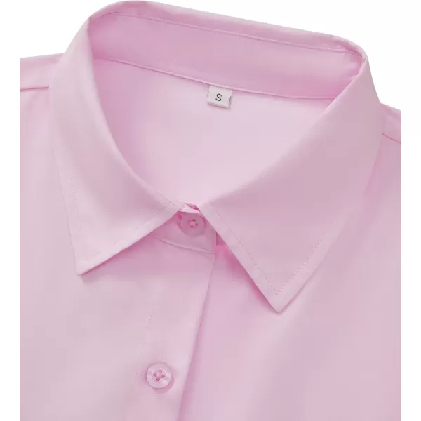 J.VER Womens Button Down Dress Shirts Wrinkle Free Long Sleeve Formal Shirt Solid Casual Work Blouse Collared Top with Pocket