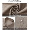 imageJVER Mens Cotton Linen Short Sleeve Shirts Casual Button Down Shirt for Men Beach Summer Vacation Wedding TopsKhaki