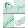 imageJVER Womens Dress Shirts Long Sleeve Button Down Shirts WrinkleFree Solid Work BlouseGreen