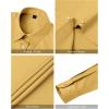 imageJVER Womens Dress Shirts Long Sleeve Button Down Shirts WrinkleFree Solid Work BlouseLemon Yellow