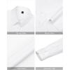 imageJVER Womens Dress Shirts Long Sleeve Button Down Shirts WrinkleFree Solid Work BlouseWhite