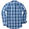 imageMens Plaid Pearl Snap Button Shirts Casual Long Sleeve Checked Shirt Western Cowboy Shirts with Two Pockets for WorkBlue