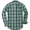 imageMens Plaid Pearl Snap Button Shirts Casual Long Sleeve Checked Shirt Western Cowboy Shirts with Two Pockets for WorkGreen