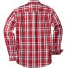 imageMens Plaid Pearl Snap Button Shirts Casual Long Sleeve Checked Shirt Western Cowboy Shirts with Two Pockets for WorkRed