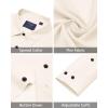 imageJVER Mens Dress Shirts Stretch Long Sleeve Formal Shirt Solid Business Casual Button Down Shirts for Wedding PromBeige