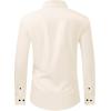 imageJVER Mens Dress Shirts Stretch Long Sleeve Formal Shirt Solid Business Casual Button Down Shirts for Wedding PromBeige