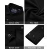 imageJVER Mens Dress Shirts Stretch Long Sleeve Formal Shirt Solid Business Casual Button Down Shirts for Wedding PromBlack