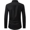 imageJVER Mens Dress Shirts Stretch Long Sleeve Formal Shirt Solid Business Casual Button Down Shirts for Wedding PromBlack
