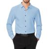 imageJVER Mens Dress Shirts Stretch Long Sleeve Formal Shirt Solid Business Casual Button Down Shirts for Wedding PromBlue