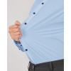 imageJVER Mens Dress Shirts Stretch Long Sleeve Formal Shirt Solid Business Casual Button Down Shirts for Wedding PromBlue