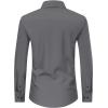 imageJVER Mens Dress Shirts Stretch Long Sleeve Formal Shirt Solid Business Casual Button Down Shirts for Wedding PromDark Grey