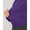 imageJVER Mens Dress Shirts Stretch Long Sleeve Formal Shirt Solid Business Casual Button Down Shirts for Wedding PromDark Purple
