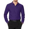 imageJVER Mens Dress Shirts Stretch Long Sleeve Formal Shirt Solid Business Casual Button Down Shirts for Wedding PromDark Purple