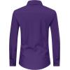 imageJVER Mens Dress Shirts Stretch Long Sleeve Formal Shirt Solid Business Casual Button Down Shirts for Wedding PromDark Purple
