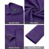 imageJVER Mens Dress Shirts Stretch Long Sleeve Formal Shirt Solid Business Casual Button Down Shirts for Wedding PromDark Purple