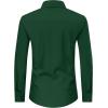 imageJVER Mens Dress Shirts Stretch Long Sleeve Formal Shirt Solid Business Casual Button Down Shirts for Wedding PromGreen