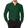 imageJVER Mens Dress Shirts Stretch Long Sleeve Formal Shirt Solid Business Casual Button Down Shirts for Wedding PromGreen