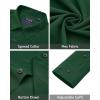 imageJVER Mens Dress Shirts Stretch Long Sleeve Formal Shirt Solid Business Casual Button Down Shirts for Wedding PromGreen