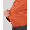 imageJVER Mens Dress Shirts Stretch Long Sleeve Formal Shirt Solid Business Casual Button Down Shirts for Wedding PromOrange