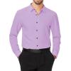 imageJVER Mens Dress Shirts Stretch Long Sleeve Formal Shirt Solid Business Casual Button Down Shirts for Wedding PromPurple