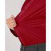 imageJVER Mens Dress Shirts Stretch Long Sleeve Formal Shirt Solid Business Casual Button Down Shirts for Wedding PromRed