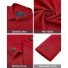imageJVER Mens Dress Shirts Stretch Long Sleeve Formal Shirt Solid Business Casual Button Down Shirts for Wedding PromRed