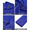 imageJVER Mens Dress Shirts Stretch Long Sleeve Formal Shirt Solid Business Casual Button Down Shirts for Wedding PromRoyal Blue