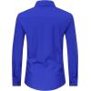 imageJVER Mens Dress Shirts Stretch Long Sleeve Formal Shirt Solid Business Casual Button Down Shirts for Wedding PromRoyal Blue
