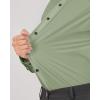 imageJVER Mens Dress Shirts Stretch Long Sleeve Formal Shirt Solid Business Casual Button Down Shirts for Wedding PromSage Green