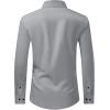 imageJVER Mens Dress Shirts Stretch Long Sleeve Formal Shirt Solid Business Casual Button Down Shirts for Wedding PromSilver Grey