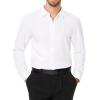 imageJVER Mens Dress Shirts Stretch Long Sleeve Formal Shirt Solid Business Casual Button Down Shirts for Wedding PromSolid White