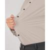 imageJVER Mens Dress Shirts Stretch Long Sleeve Formal Shirt Solid Business Casual Button Down Shirts for Wedding PromTan