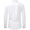 imageJVER Mens Dress Shirts Stretch Long Sleeve Formal Shirt Solid Business Casual Button Down Shirts for Wedding PromWhite