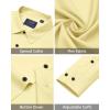 imageJVER Mens Dress Shirts Stretch Long Sleeve Formal Shirt Solid Business Casual Button Down Shirts for Wedding PromYellow