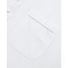 imageJVER Mens Cotton Linen Long Sleeve Shirts Casual Button Down Banded Collar Shirt Beach Summer Tops with PocketWhite
