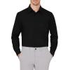 imageJVER Mens Dress Shirts Wrinkle Free Long Sleeve Formal Shirt Solid Business Casual Button Down Shirts for Wedding PromBlack
