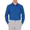 imageJVER Mens Dress Shirts Wrinkle Free Long Sleeve Formal Shirt Solid Business Casual Button Down Shirts for Wedding PromCobalt Blue