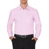 imageJVER Mens Dress Shirts Wrinkle Free Long Sleeve Formal Shirt Solid Business Casual Button Down Shirts for Wedding PromPink