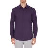 imageJVER Mens Dress Shirts Wrinkle Free Long Sleeve Formal Shirt Solid Business Casual Button Down Shirts for Wedding PromPurple