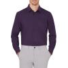 imageJVER Mens Dress Shirts Wrinkle Free Long Sleeve Formal Shirt Solid Business Casual Button Down Shirts for Wedding PromPurple