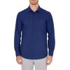 imageJVER Mens Dress Shirts Wrinkle Free Long Sleeve Formal Shirt Solid Business Casual Button Down Shirts for Wedding PromRoyal Blue