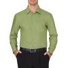 imageJVER Mens Dress Shirts Wrinkle Free Long Sleeve Formal Shirt Solid Business Casual Button Down Shirts for Wedding PromSage Green