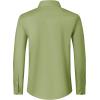 imageJVER Mens Dress Shirts Wrinkle Free Long Sleeve Formal Shirt Solid Business Casual Button Down Shirts for Wedding PromSage Green