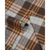 imageJVER Mens Flannel Plaid Shirts Long Sleeve Regular Fit Casual Button Down Checkered Buffalo Plaid Shirt for Fall WinterBeige Brown